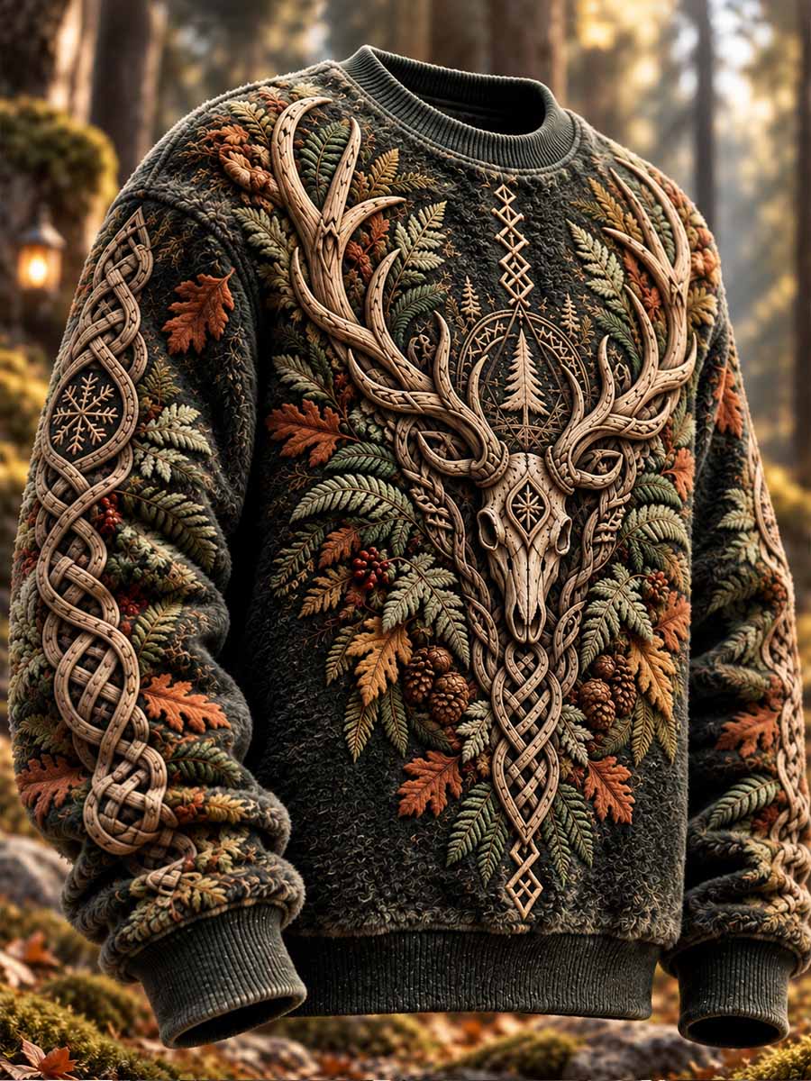 Mænds nordiske rensdyr Print Sweatshirt