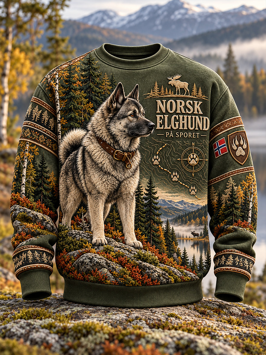 Menns Norges jakt-seong Lang erme T-shirt