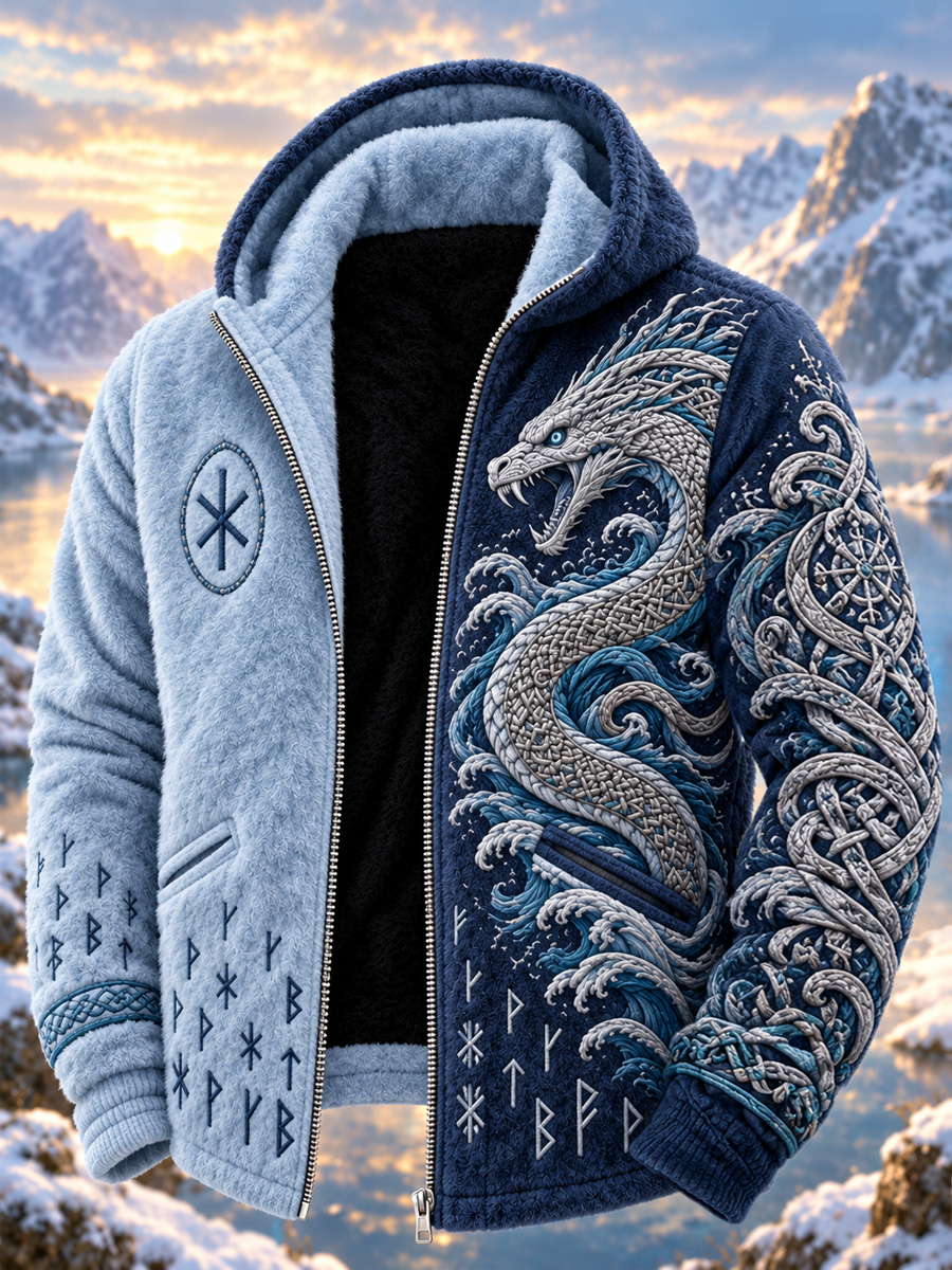 Herre Viking Art komposit fleecejakke