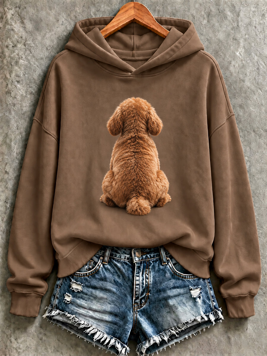 Kvinders søde sweatshirt med dyremotiv