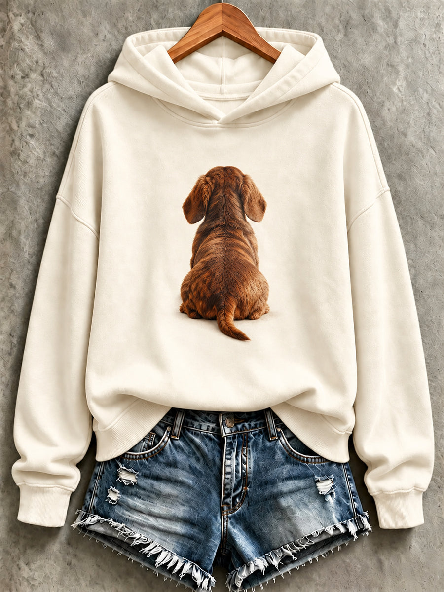 Kvinders søde sweatshirt med dyremotiv