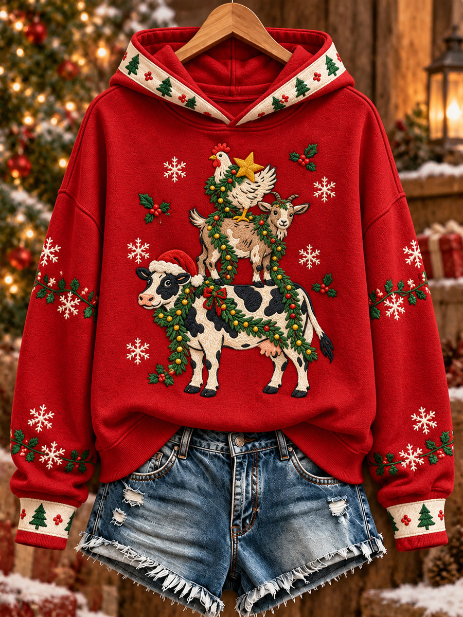 Kvinders jul Print Sweatshirt