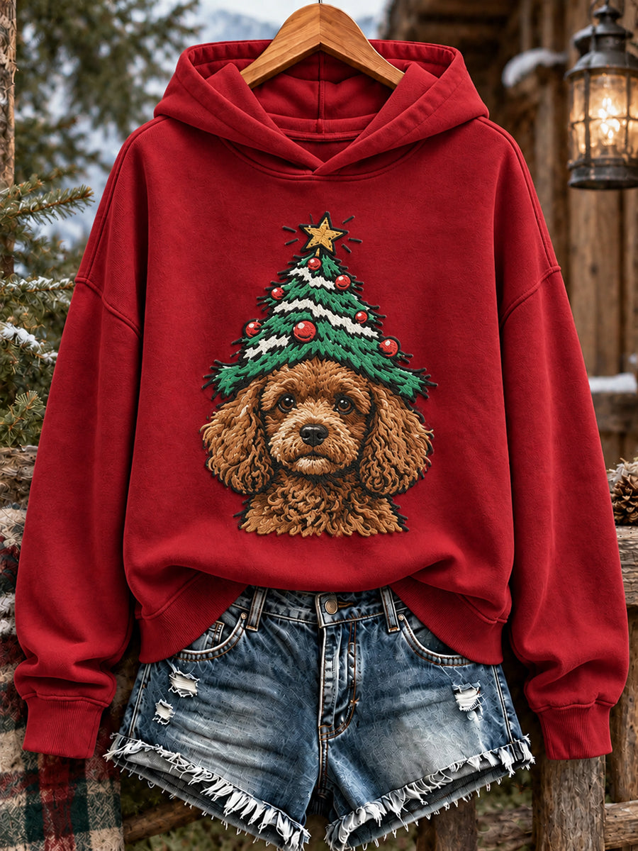 Kvinders juleprint-sweatshirt