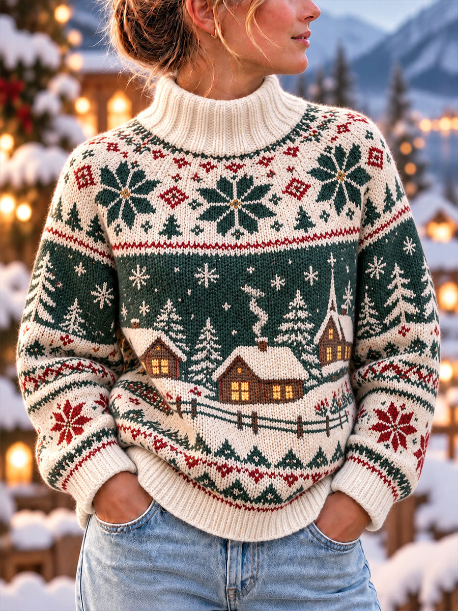 Kvinners juletopper i nordisk stil
