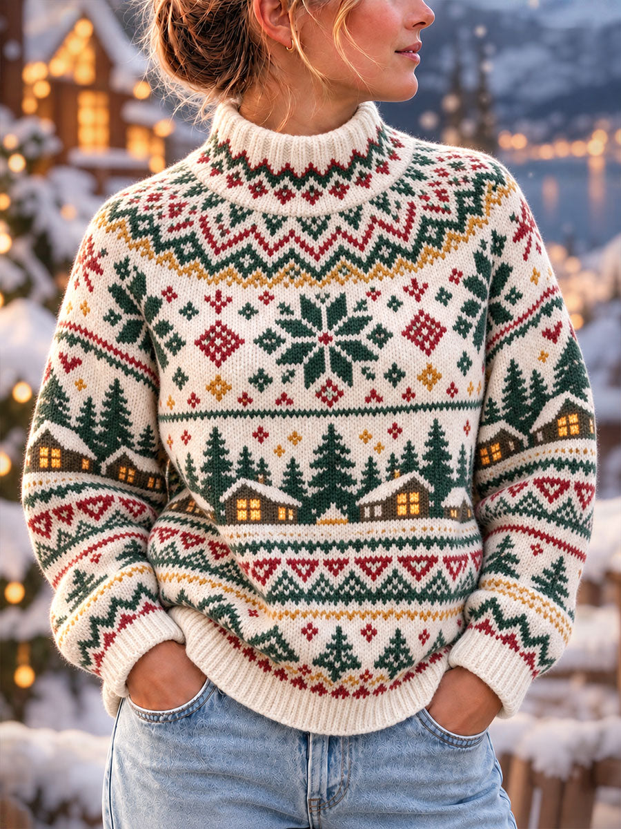Kvinners juletopper i nordisk stil
