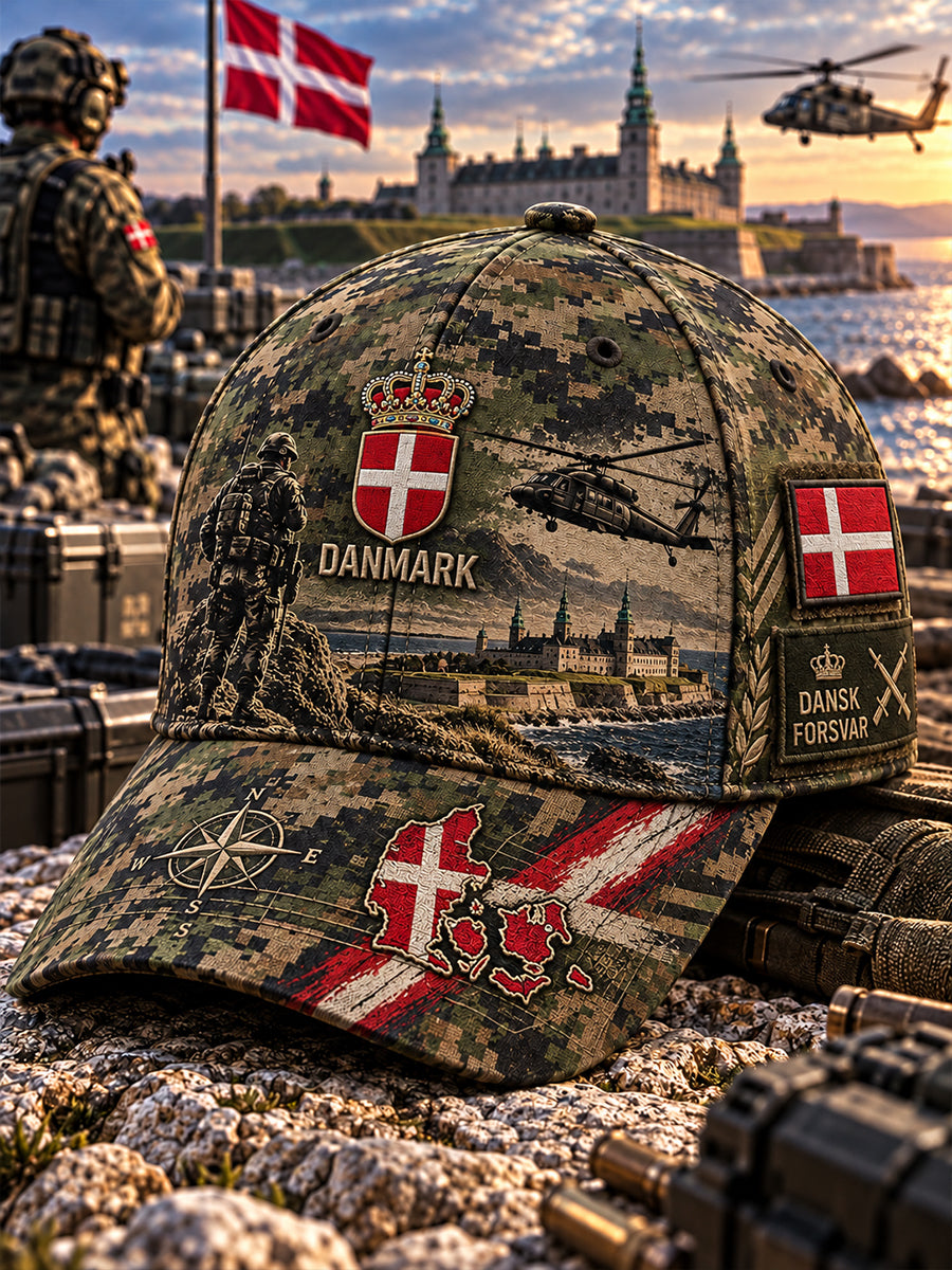 Herre-kasket med camouflageprint til minde om veteraner