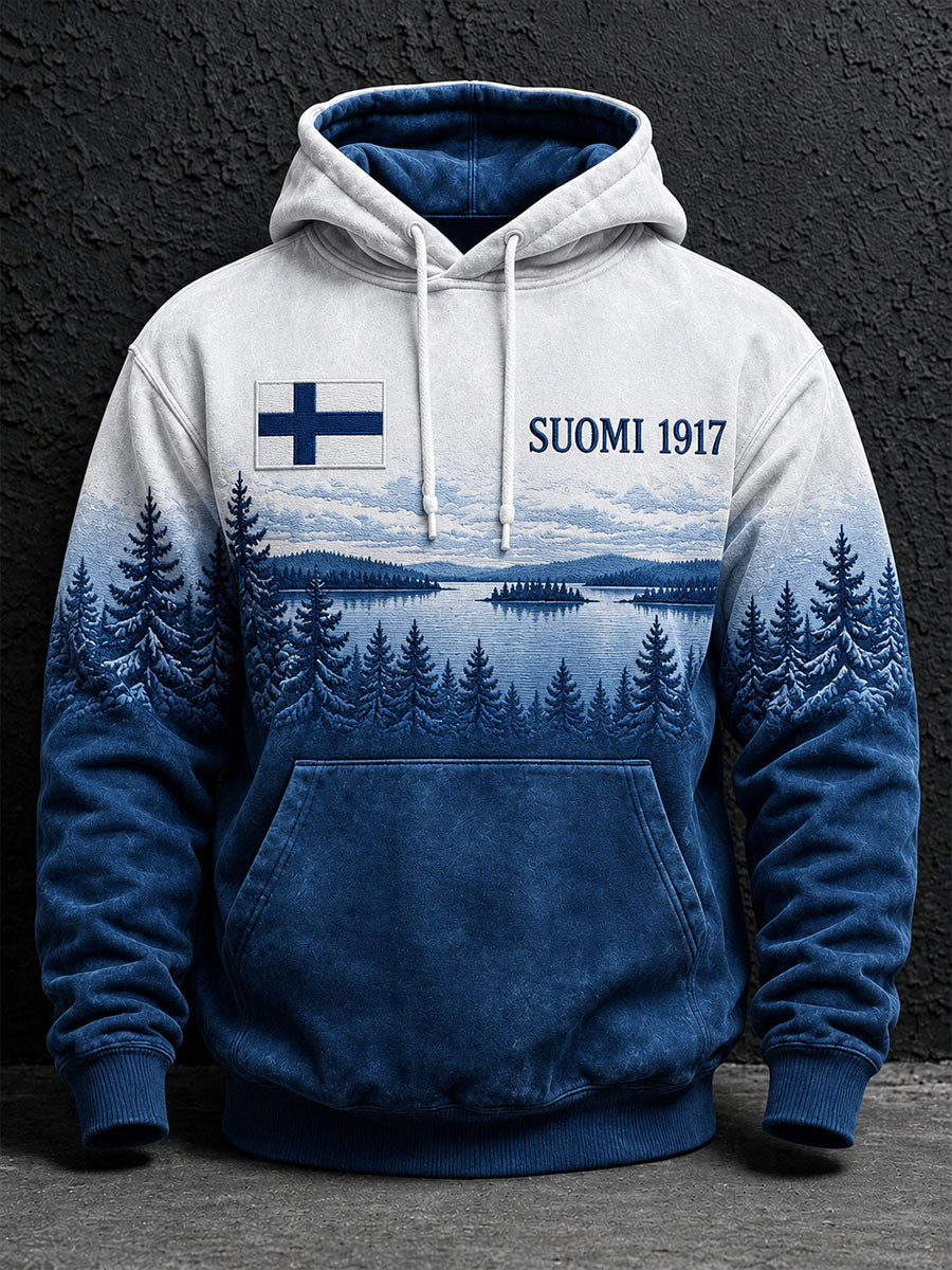 Miesten Suomi-inspiraationa oleva huppari