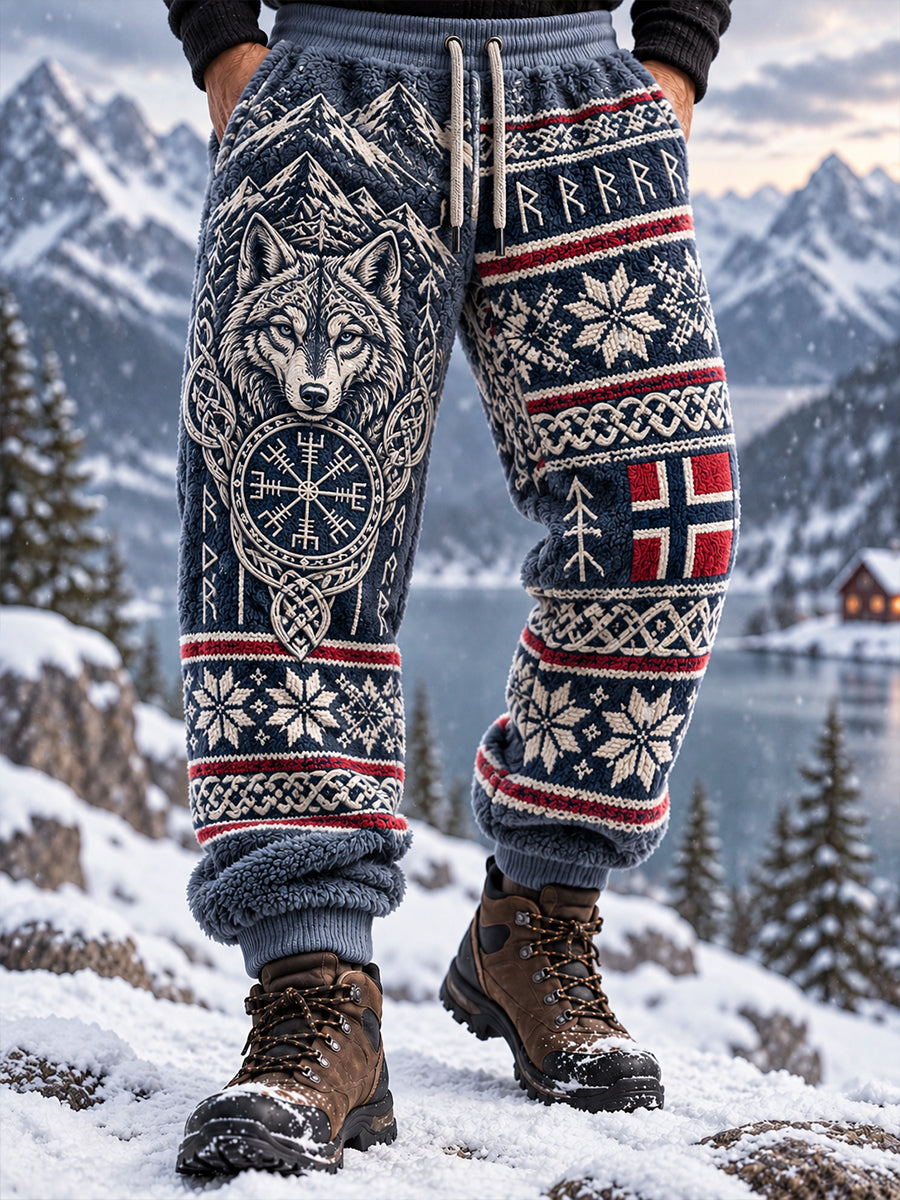 Herrebuks i vintagestil med viking-inspirerte motiver