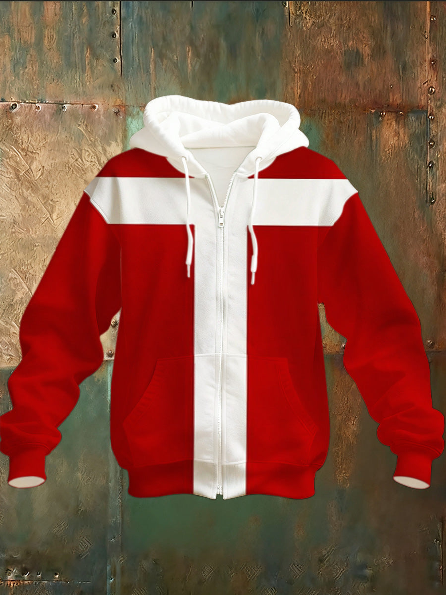 Mænds dansk Print Casual Hoodies