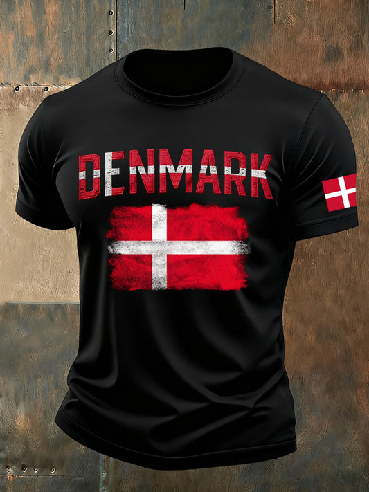 Herre T-shirt med dansk print