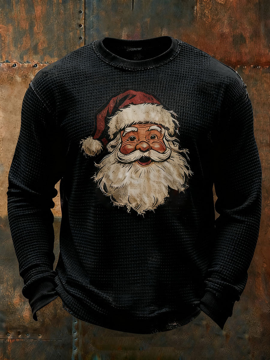 Mænds Santa Claus trykt afslappet T-shirt