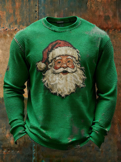 Mænds Santa Claus trykt afslappet T-shirt