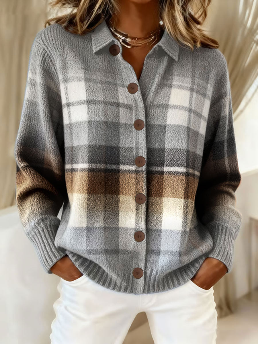 Kvinders efterårs kunsttryk casual toppe