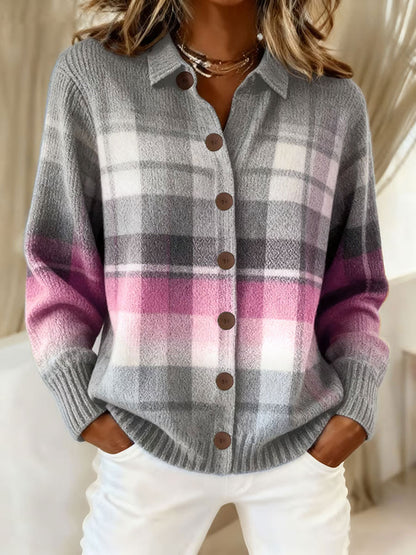 Kvinders efterårs kunsttryk casual toppe