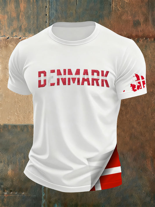 Men's Danish Print Casual T-Shirt