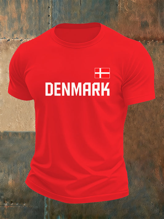 Men's Danish Print Casual T-Shirt