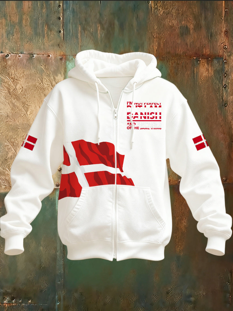 Mænds dansk Print Casual Hoodies