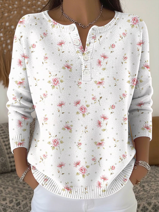 Kvinders brystkræft pink print striktrøje