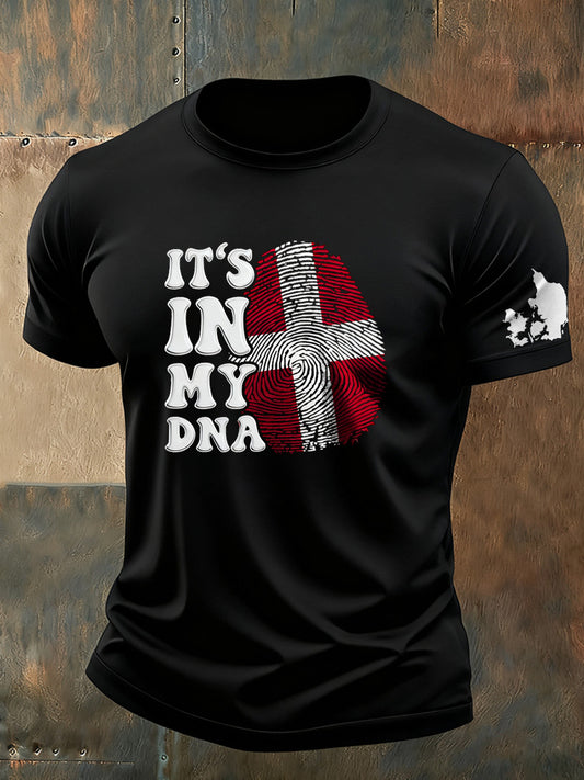 Mænds Casual T-shirt med dansk print
