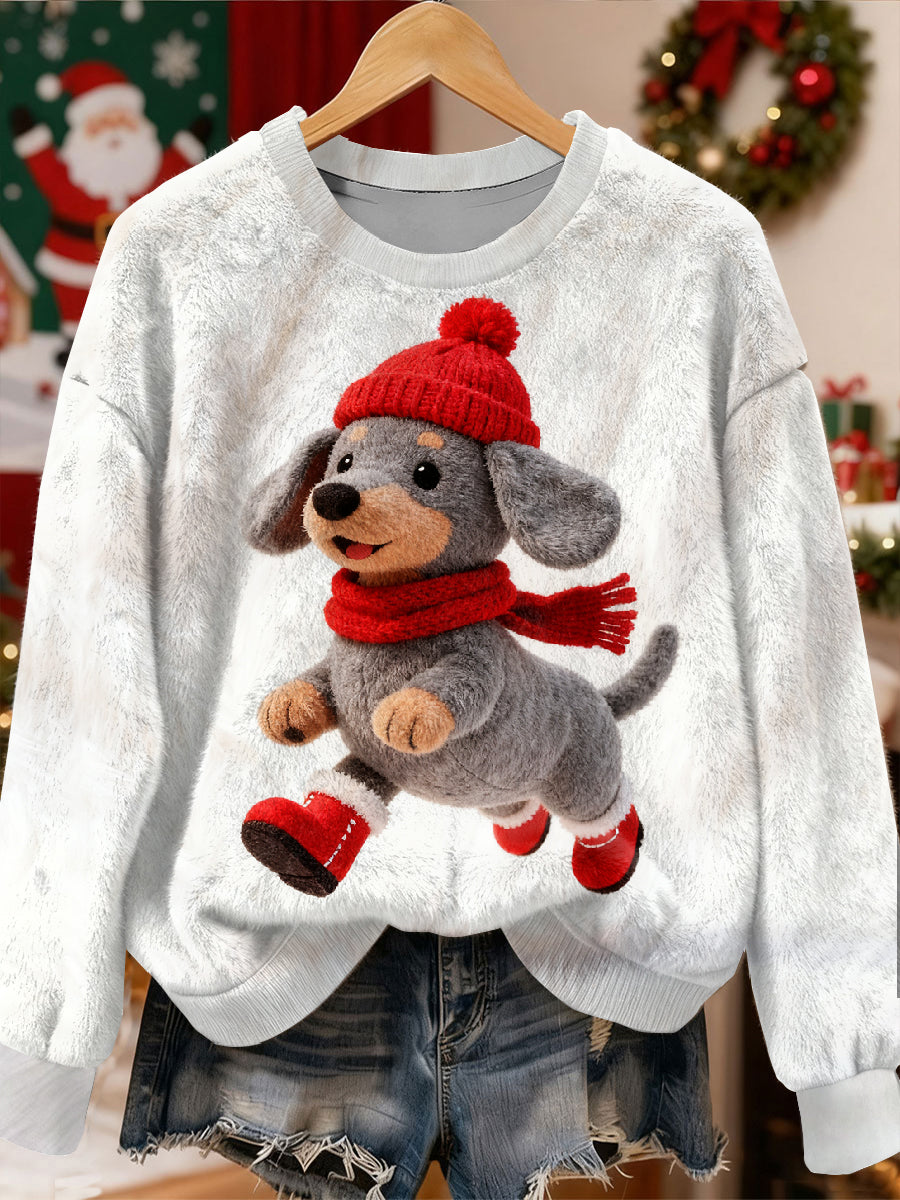 Kvinders jul kunst Print Casual Sweatshirt