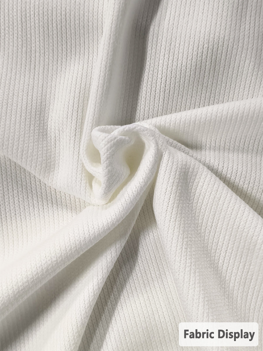 Kvinder Casual Retro Western søde jul Highland Cow Ribbed rund hals sweatshirt