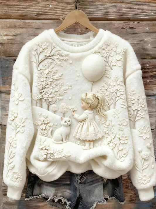 Kvinders Retro Animal Art Print Casual Flannel øverst