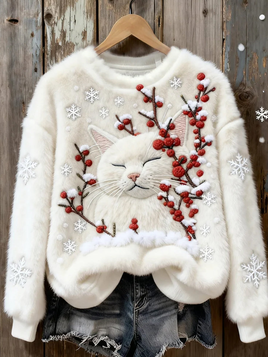 Kvinders Retro Animal Art Print Casual Flannel øverst