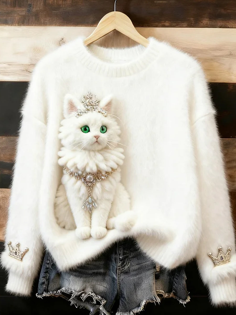 Kvinders Retro Animal Art Print Casual Flannel øverst