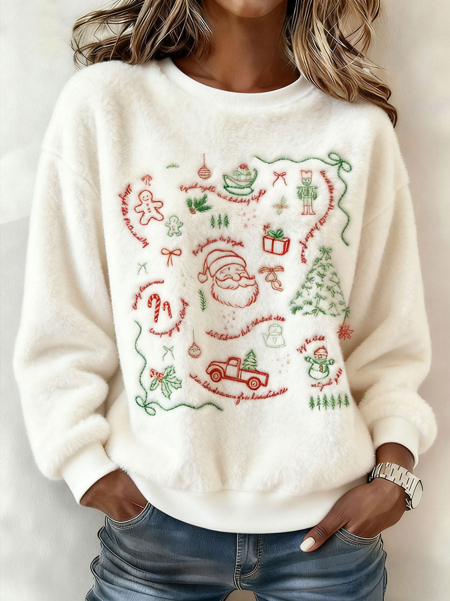 Kvinders sjove FDT 8647 jul trykt sweatshirt