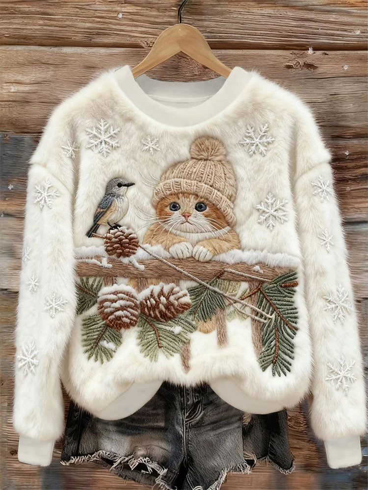 Kvinder kat udskriver Casual Toppe