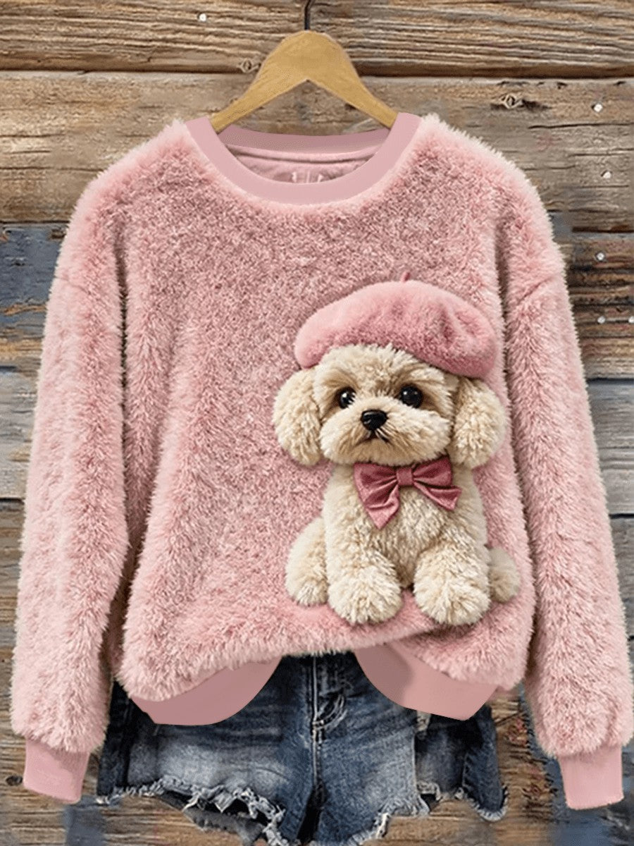 Kvinders søde dyr kunst Flannel Hoodie Flannel