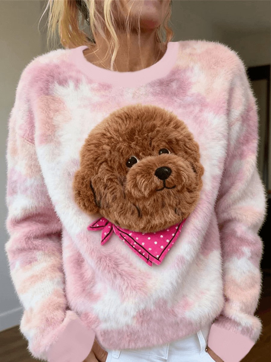 Kvinders søde dyr kunst Flannel Hoodie Flannel