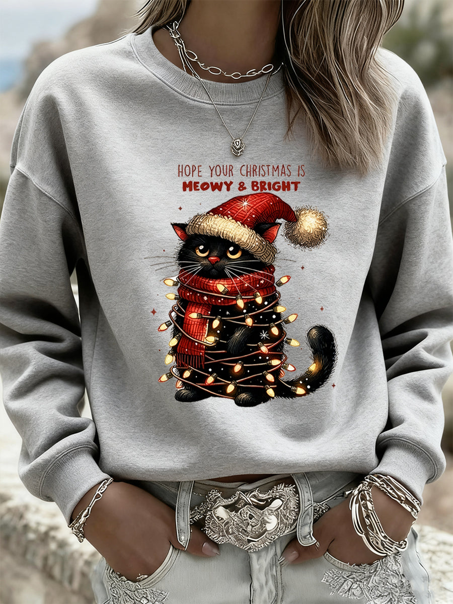 Kvinders jul Retro Animal Print Casual Sweatshirt