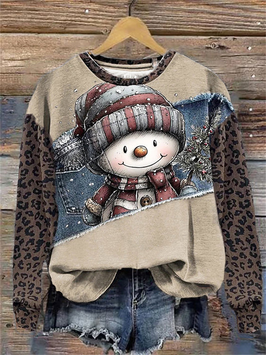 Kvinders jul kunst sweatshirt