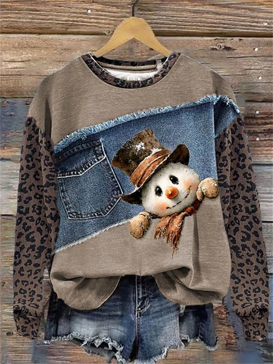 Kvinders jul kunst sweatshirt