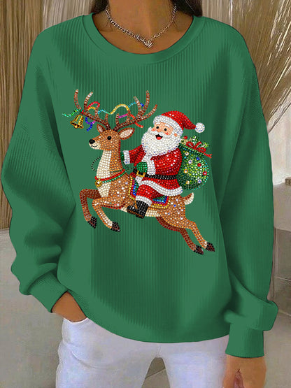 Kvinders jul Print Casual Sweatshirt