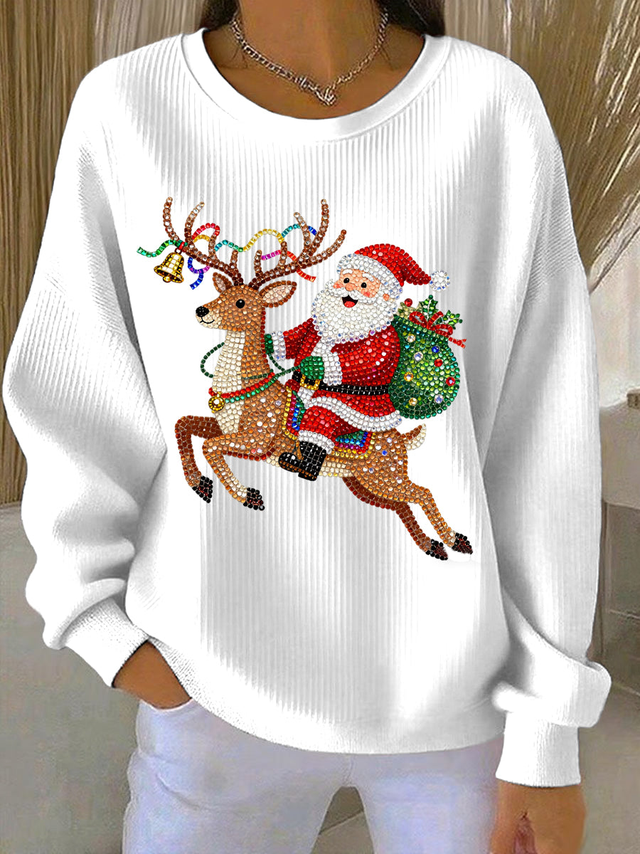 Kvinders jul Print Casual Sweatshirt