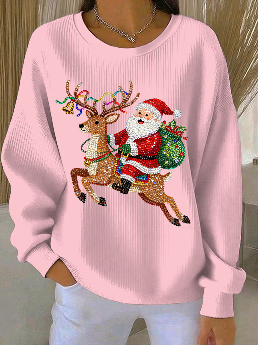 Kvinders jul Print Casual Sweatshirt