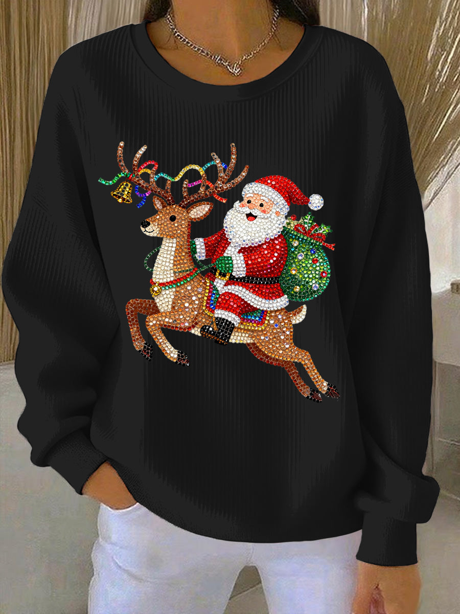 Kvinders jul Print Casual Sweatshirt