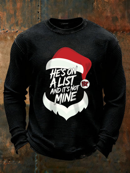 Mænds julemand FDT vaffel Print Casual T-shirt