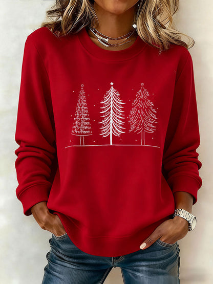 Kvinders juletræ FDT Print Casual Sweatshirt
