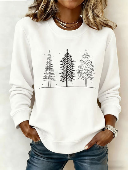 Kvinders juletræ FDT Print Casual Sweatshirt
