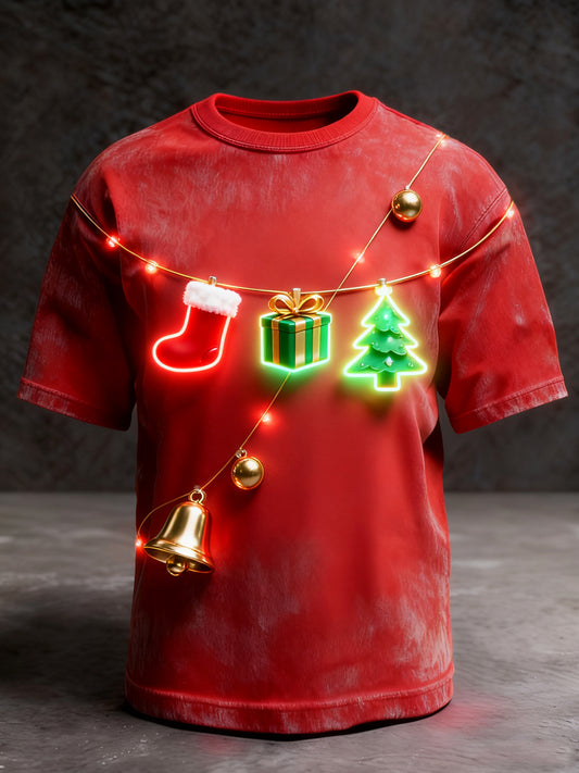 Retro jul neon gave Casual T-shirt