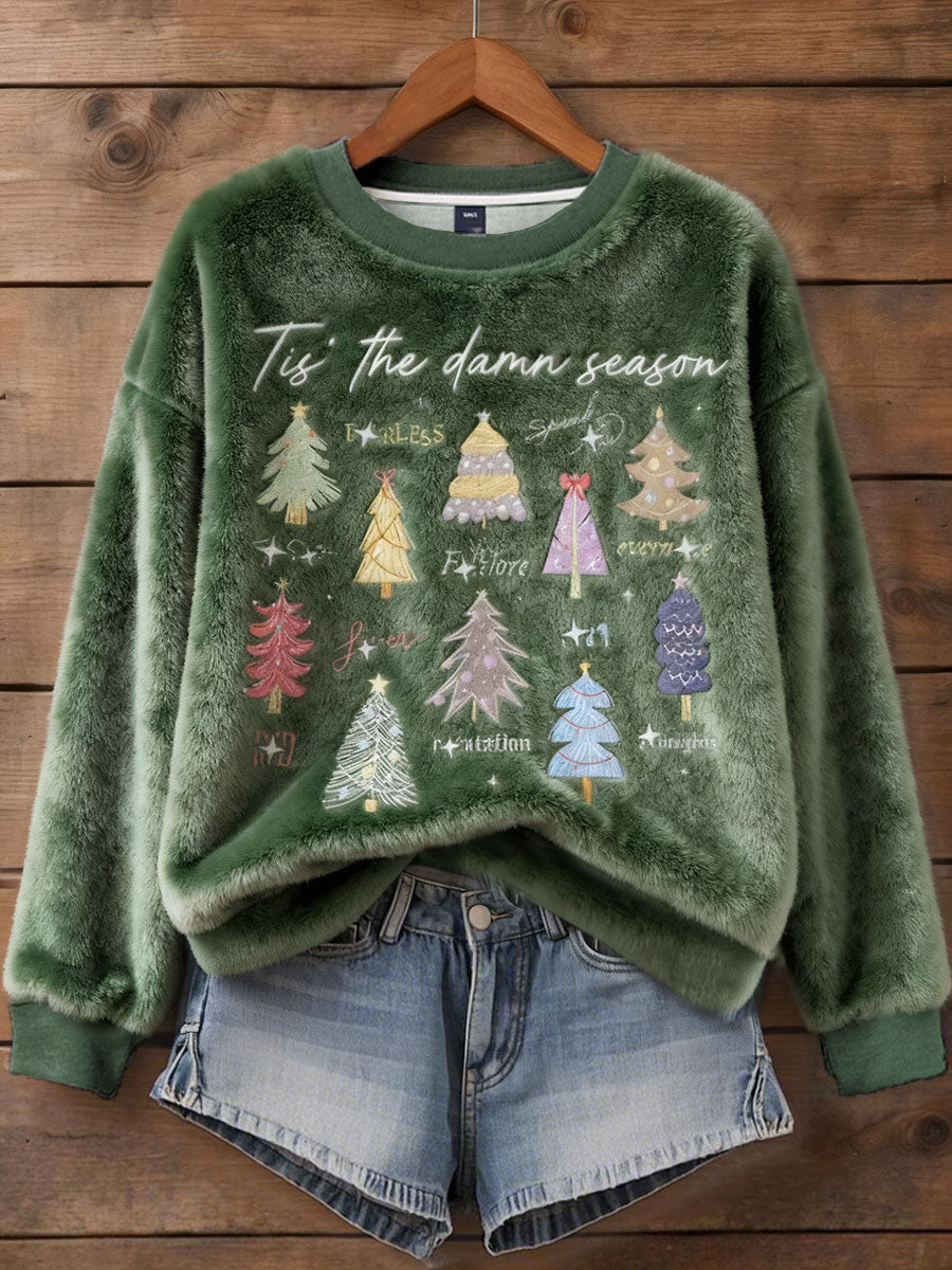Kvinders jul Swiftmas musik Lover Printed Flannel Sweatshirt