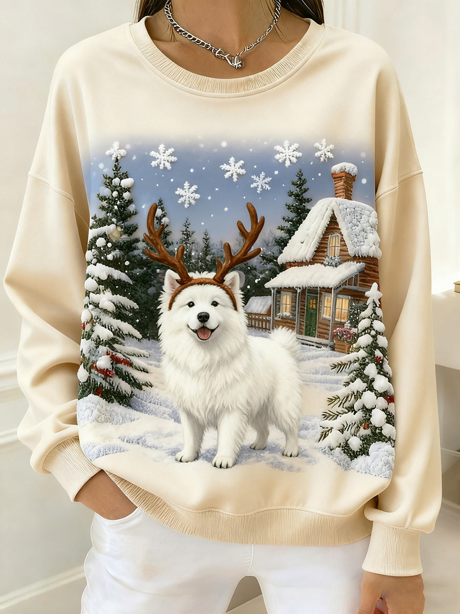 Kvinders Retro Animal Art Print Komfortable Toppe