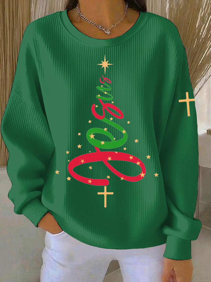 Kvinders jul Print Casual Sweatshirt