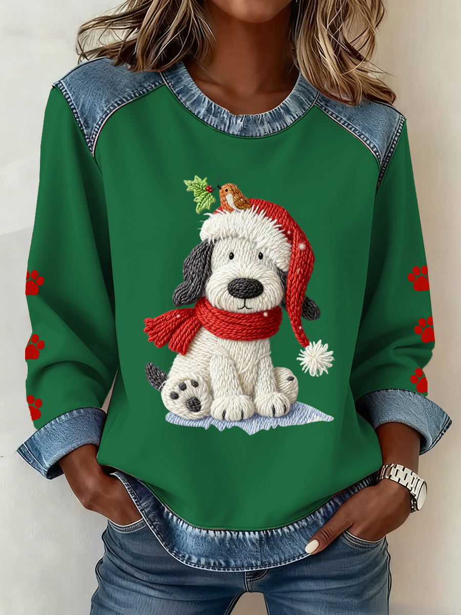 Kvinders Jule mønster mønster kunst sweatshirt