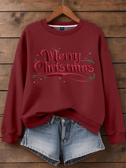 Kvinders jul Print Casual Sweatshirt