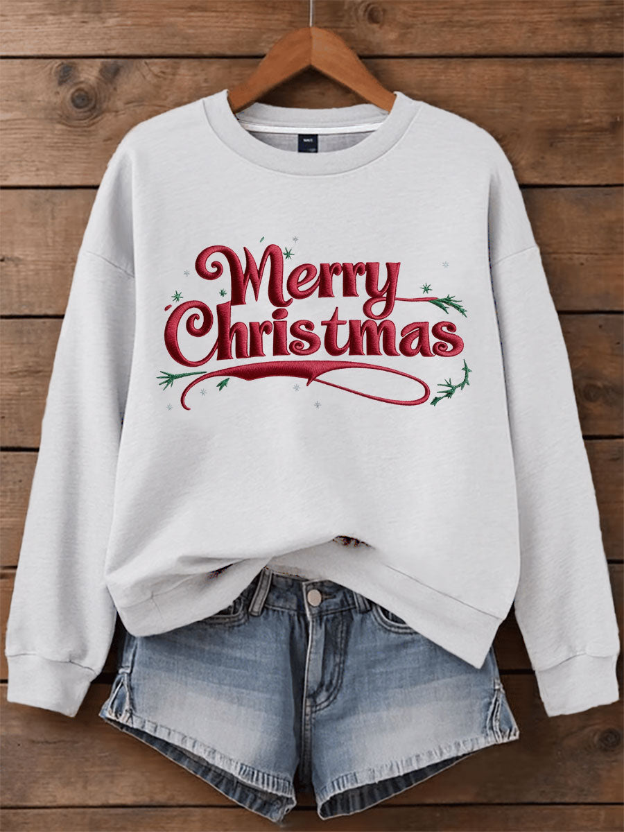 Kvinders jul Print Casual Sweatshirt