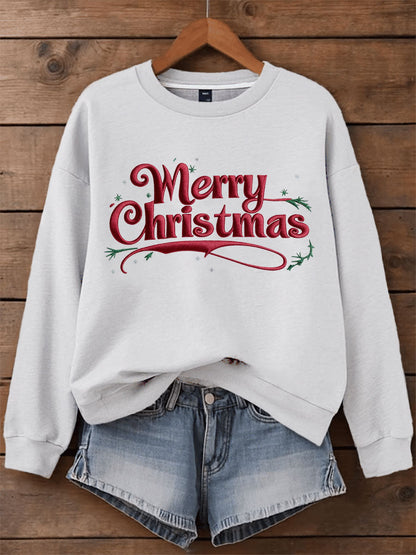 Kvinders jul Print Casual Sweatshirt